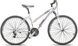 Cross Bicycles Julia 26" 2022 Λευκό Mountain Bike με 21 Ταχύτητες