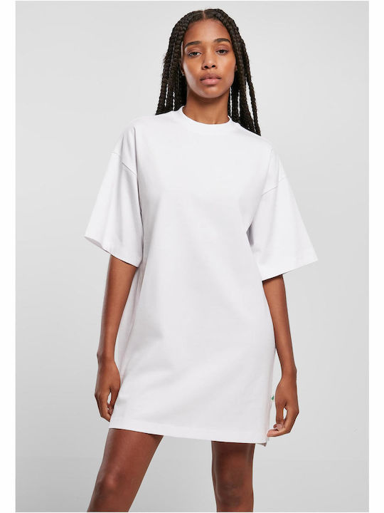 Urban Classics Mini T-shirt Φόρεμα Λευκό