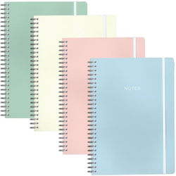 Next Spiral Notebooks Blank B5 70 Sheets 2 Subjects Smooth Pastels 10pcs (Μiscellaneous colours)