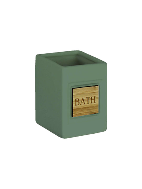 Douceur d'Intérieur 1801431 Tisch Getränkehalter Keramik Khaki