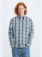 Levi's Men's Shirt Long Sleeve Checked Light Blue