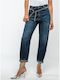 Leila Damenjeans in Karotten-Passform