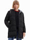 Kalmar Women's Long Puffer Jacket for Winter with Hood Black