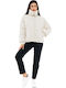 Short Women's Puffer Jacket for Winter Ecru