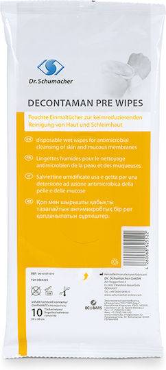 Dr Marcus Decontaman Pre Wipes Αντισηπτικά Μαντηλάκια Χεριών 10τμχ