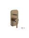 La Torre New Tech Built-In Mixer for Shower with 2 Exits Bronze Brushed