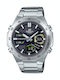 Casio Edifice Analog/Digital Men's Watch 46.9mm Chronograph Battery with Silver Metal Bracelet