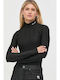 Karl Lagerfeld Women's Blouse Long Sleeve Turtleneck Black