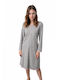 Vamp Summer Cotton Women's Nightdress Gray