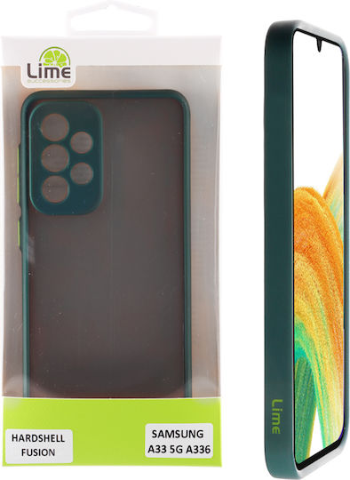 Lime Hardshell Camera Guard Back Cover Πλαστικό / Σιλικόνης Dark Green / Yellow (Galaxy A33 5G)