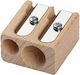 Exas Paper Wooden Double Sharpener Beige 1pcs