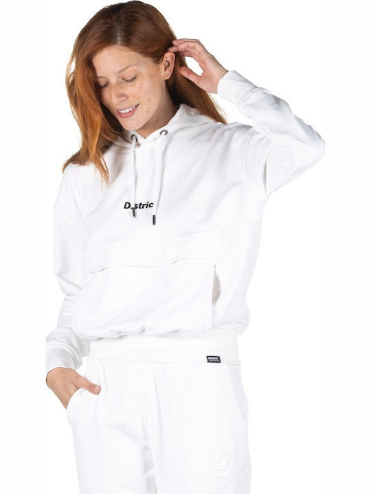 District75 Women's Sweatshirt Hooded White