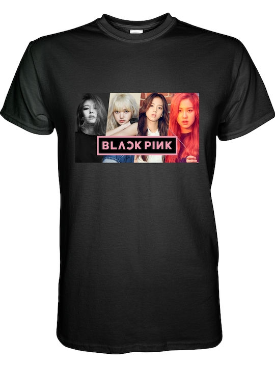 Μπλούζα κοντομάνικη μαύρη Black pink