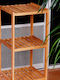 Relaxdays 10013496 Επιδαπέδια Ραφιέρα Μπάνιου Bamboo με 3 Ράφια 33x33x79cm Καφέ