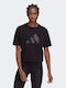 Adidas Γυναικείο Αθλητικό T-shirt Fast Drying Μαύρο