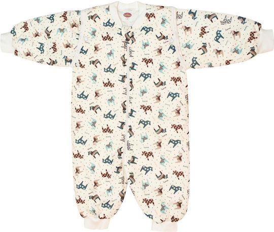 Tender Winter Baby Sleeping Bag with Detachable Sleeves Ecru
