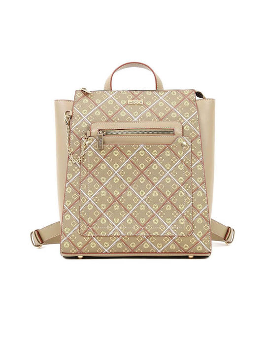 Doca Damen Tasche Rucksack Beige