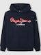 Kids Sweatshirt with Hood and Pockets Navy Blue Lamonty