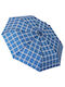 Rainy Times Regenschirm Plain Manual Plaid Blau/Weiß