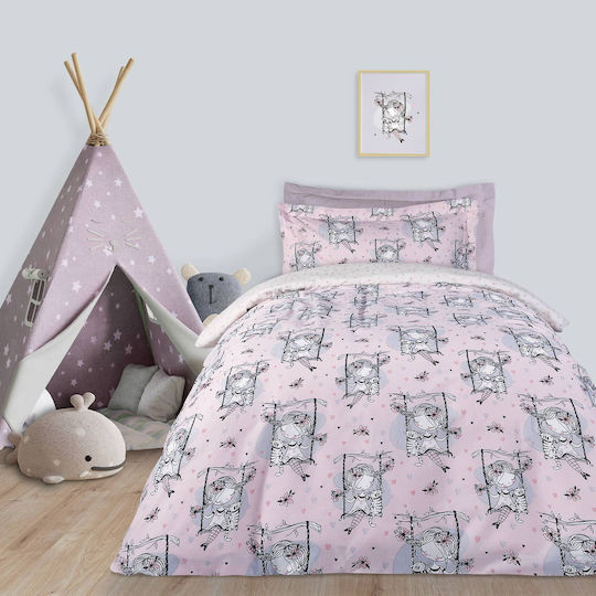 Das Home Seturi de cearșafuri Single din Bumbac & Poliester 4830 Roz 170x240cm 3buc
