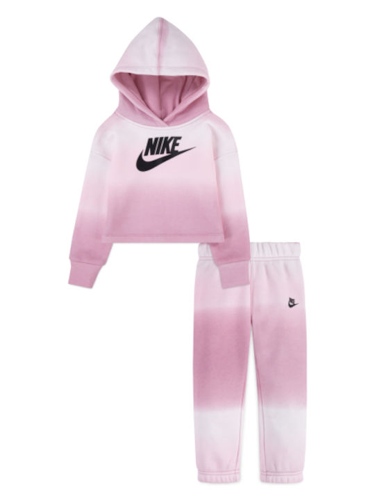 Nike Σετ Φόρμας για Κορίτσι Ροζ Printed Club