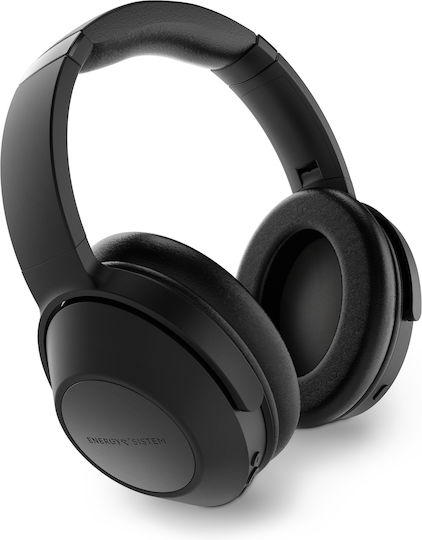Energy Sistem BT Travel 6 ANC Wireless / Wired Over Ear Headphones with 16 hours of Operation and Quick Charge Black