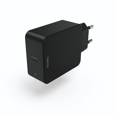 HAMA Φορτιστής Χωρίς Καλώδιο με Θύρα USB-C 18W Power Delivery / Quick Charge 2.0 / Quick Charge 3.0 Μαύρος (00183284)