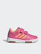 Tensaur Sport Training Hook and Loop Παιδικά Sneakers με Σκρατς Pulse Magenta / Beam Orange / Cloud White