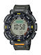 Casio Pro Trek Ceas Digital Bărbați 52mm Cronograf Solar cu Cureaua Neagră Din Cauciuc