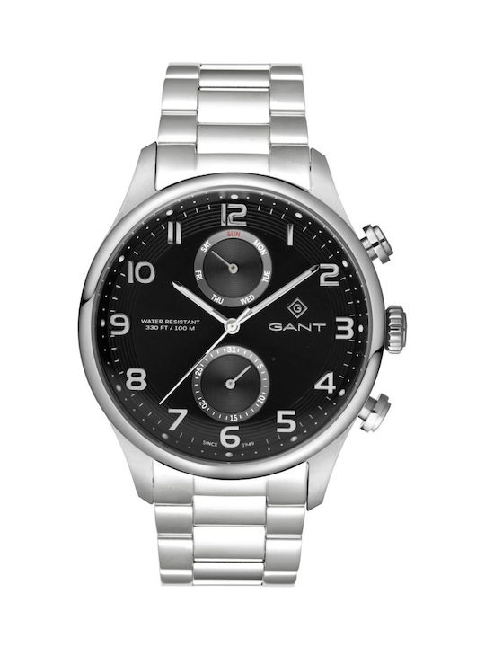 Gant Southampton Men's Watch 43.5mm Chronograph Battery with Silver Metal Bracelet