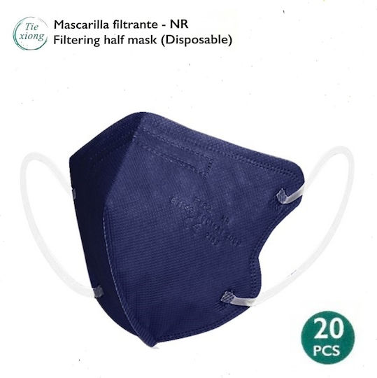 Tiexiong Civil Protective Kids Маска за защита FFP2 за деца Тъмносин 20бр