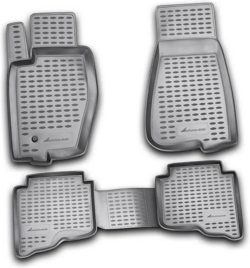 Novline Satz Vorder- und Hintermatten Wannenartig 4Stück aus TPE für Jeep Großer Cherokee 2005-2010 Schwarz