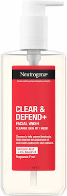 Neutrogena Clear & Defend+ Cleansing Liquid for Oily/Combination Skin 200ml