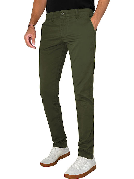 3Guys Rowly Pantaloni Chino Elastic Kaki