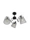 Elmark Ceiling Mount Light 50cm Black with Socket E14