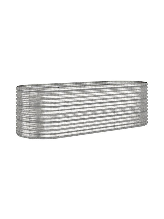 vidaXL Ζαρντινιέρα Μεταλλική Γκρι 224x80x68εκ.