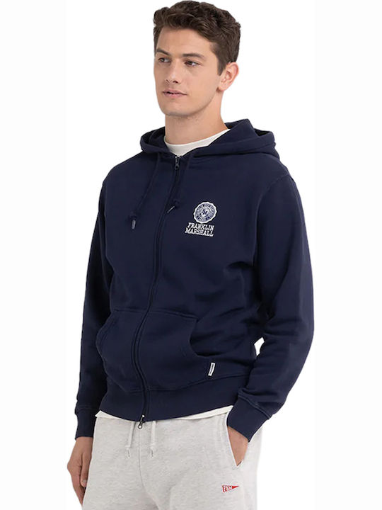 Franklin & Marshall Ζακέτα με Κουκούλα Navy