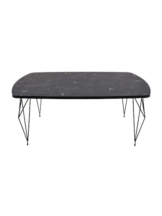 Diamond Rectangular Metal Coffee Table Black L100xW66xH42cm