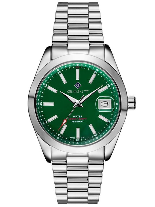 Gant Eastham Γυναικείο Ρολόι 38mm Μπαταρίας με Ασημί Μεταλλικό Μπρασελέ