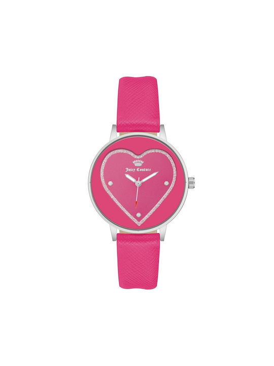Juicy Couture Watch with Fuchsia Leather Strap