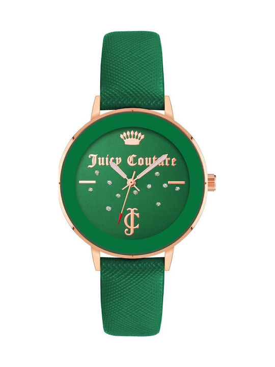 Juicy Couture Women's Watch with Green Leather ...