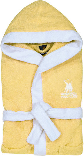 Greenwich Polo Club Kids Hooded Bathrobe 8609 Yellow