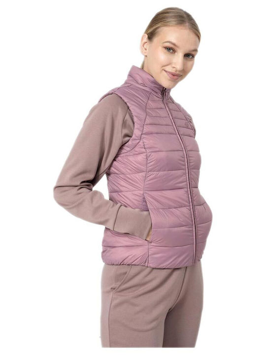4F Women's Short Puffer Jacket for Winter Pink