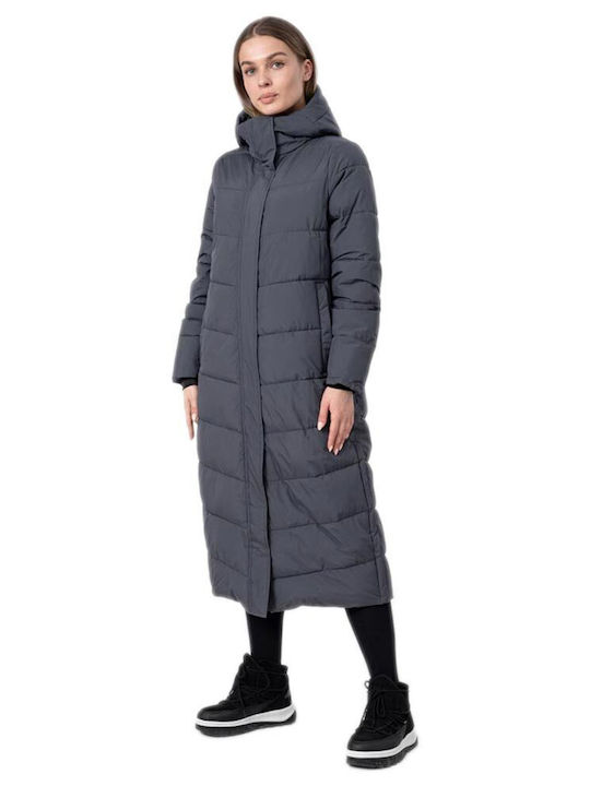 4F Kurz Damen Puffer Jacke für Winter Gray