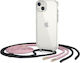 Tech-Protect Flexair Chain Umschlag Rückseite Silikon / Kunststoff Transparent / Black / Pink (iPhone 14)