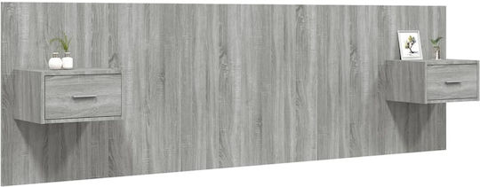 vidaXL Wooden Bed Headboard Gray Sonoma 160x80cm