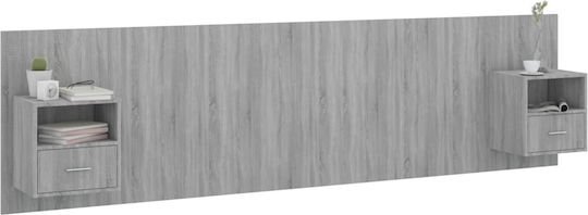 vidaXL Wooden Bed Headboard Gray Sonoma 200x80cm