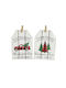 Holz Weihnachtsbaumschmuck Etikett 8.5x12cm Verschiedene Designs
