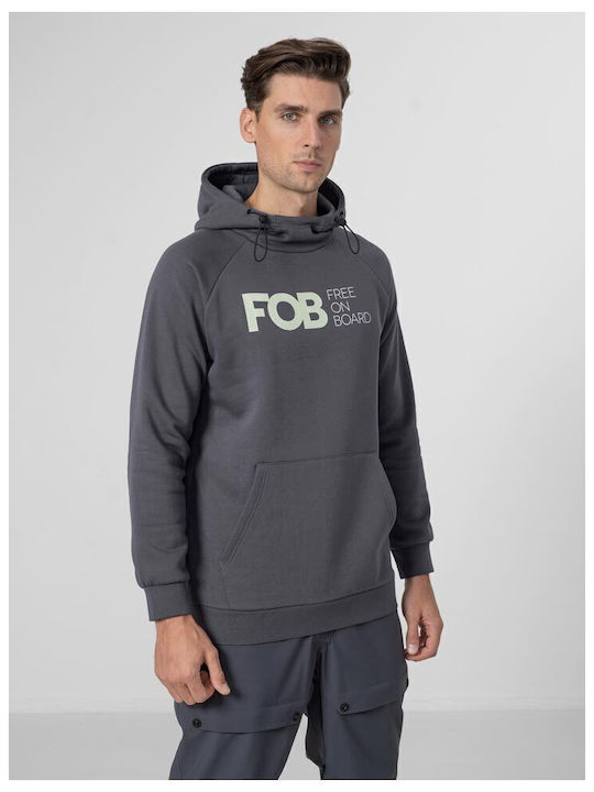 4F Sweatshirt with Hood Gray