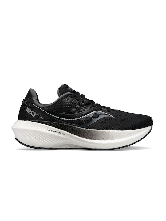 Saucony Triumph 20 Ανδρικά Αθλητικά Παπούτσια Running Μαύρα